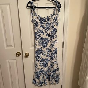 Aqua floral dress WORN ONCE